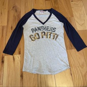 PINK by Victorias Secret with 5th & Ocean Pittsburgh Panthers Baseball T-shirt